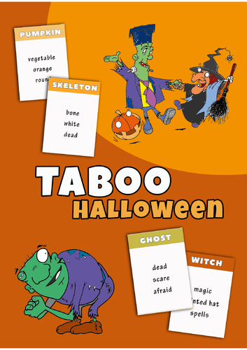 Halloween Taboo Game | Halloween Vocabulary ESL Speaking Activity
