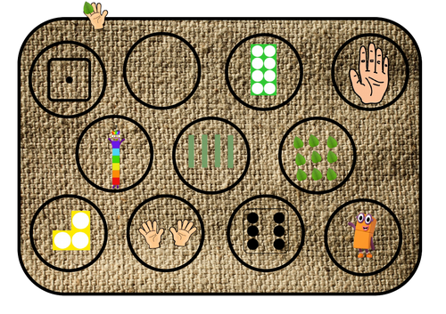 Representing 0-10 compatible with yellow door number pebbles