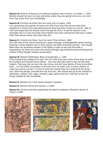 Medieval Women: Primary Sources