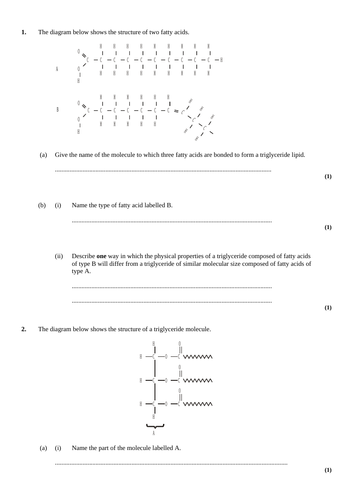 NEW (2016) AS-Level Biology - Lipids