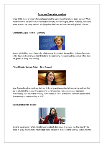 Famous female leaders