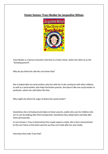 Foster homes: Tracy Beaker by Jacqueline Wilson