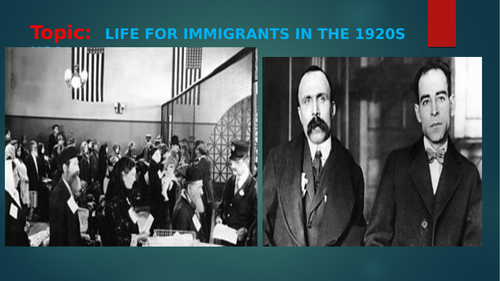 The 1920's USA: Immigrants, Balack Americans, other minorities   and the problems they faced .