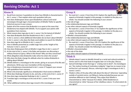 othello essay questions act 1