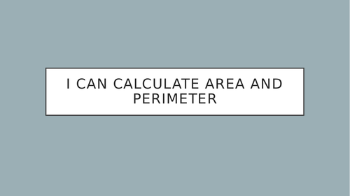 Y6 Area & Perimeter