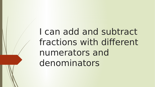 Adding and subtracting fractions ppt.