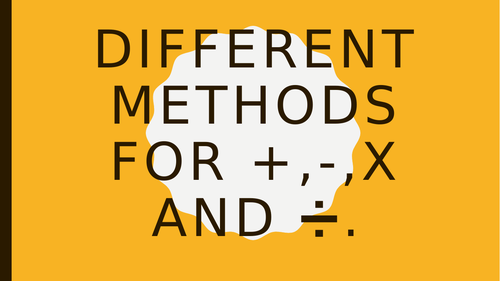 Using different methods in Maths
