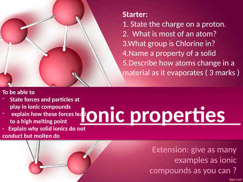 CC5c Ionic properties edexcel