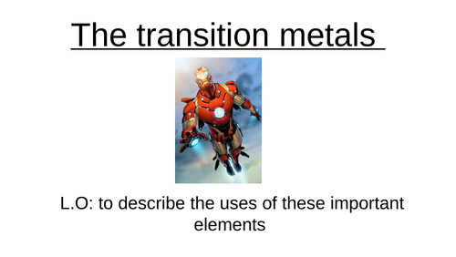 Edexcel SC13a Transition Metal Theory