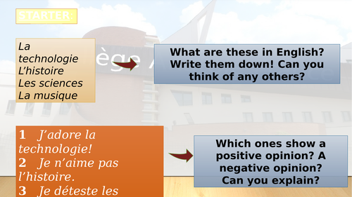 Dynamo 1-Module 2 - Unit 1- Mes matieres