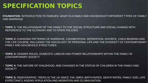 Topics Families- Changing Patterns