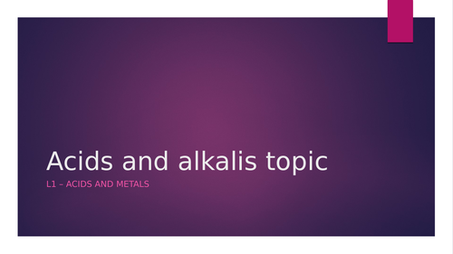 acids and alkalis topic