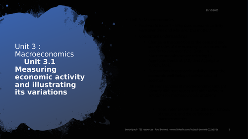 Unit 3.1 Measuring economic activity and illustrating its variations (IBDP Economics 2022)