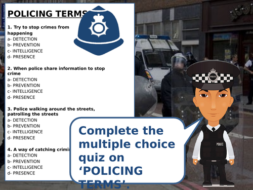 Crime and Punishment 1900-Present day law enforcement