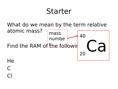 Define Relative Atomic Mass Gcse