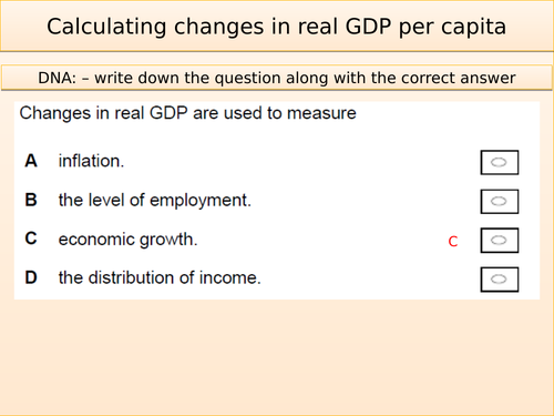 Calculating Changes In Real GDP Per Capita From Changes In Nominal GDP Price Level And 