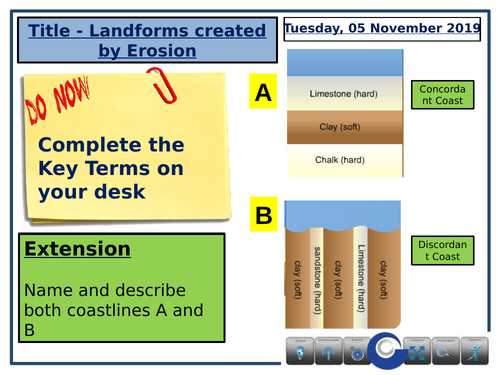 Geography AQA SoW - Coasts - Lesson 8 - Caves, Arches, Stacks & Stumps