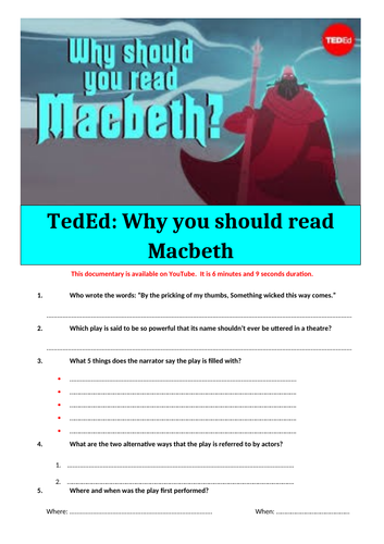 Why should you read Macbeth?