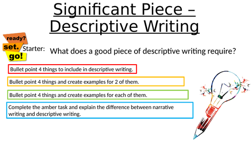 difference between descriptive essay and narrative