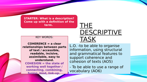The Descriptive Task (Location and Vocabulary Choices)