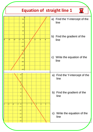 Finding Equation of Straight line 1