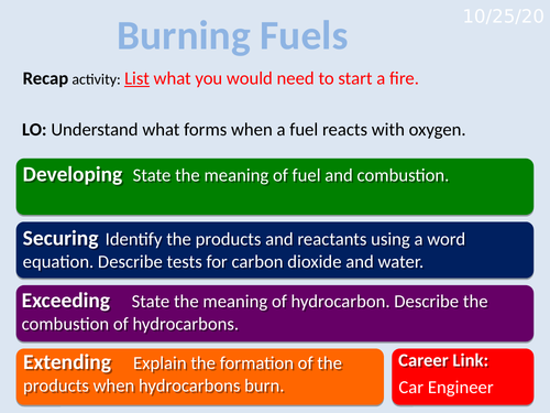 Exploring Science 8E- Combustion
