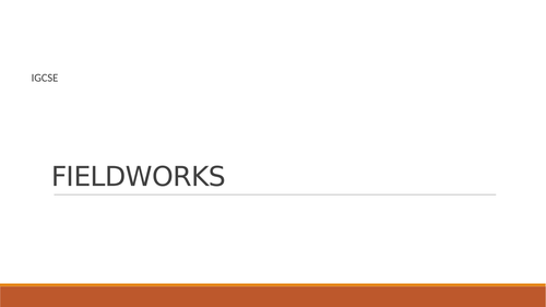 IGCSE GEOGRAPHY FIELDWORK EXPERIENCE