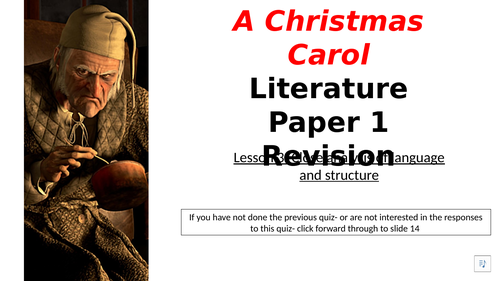 Christmas Carol Narrated Revision: Language and Structure