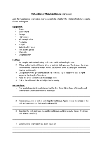 OCR A-Level Biology (H420): Chapter 2 - Basic Components of Living Systems - L4