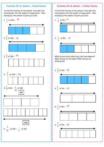 White Rose Year 6 Block 3 Fractions - Fractions of Amounts
