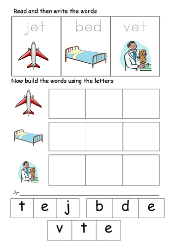 CVC words lesson and activities