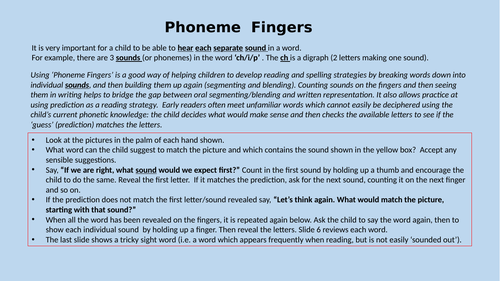ch digraph Mrs Pryce's Finger Phonics
