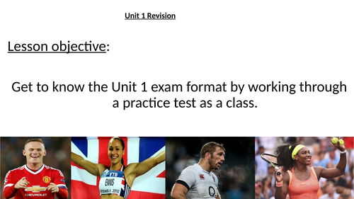 BTEC Sport Unit 1 online exam, 3 lesson revision bundle