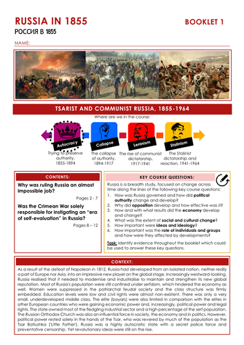 Russia Pre-1855 Context Booklet