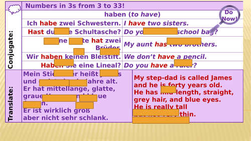 Y7 German Lesson 23 and 24 - Pets