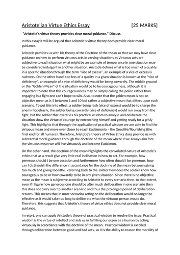 Virtue ethics reflection paper picture