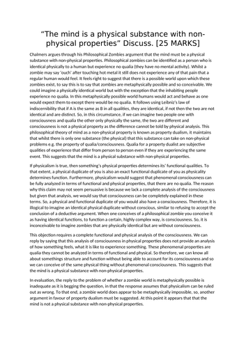 Types of mind body dualism picture