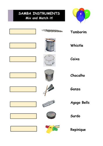 Samba Instruments - Mix and Match It!