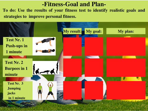 Grade 5 - Fitness Goal and Fitness Plan