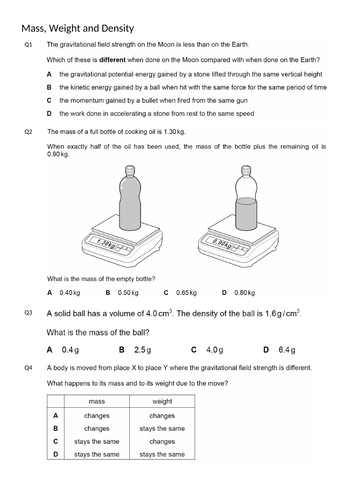 mass-weight-and-gravity-gcse-edexcel-9-1-foundation-teaching-resources