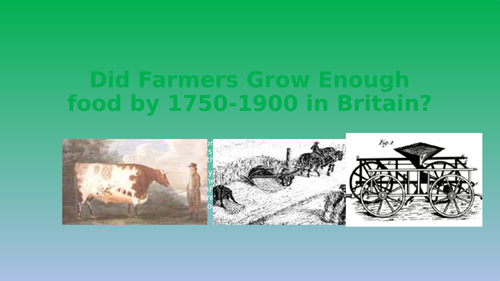 Did Farmers produce enough food by 18th and 19th centuries in Britain?