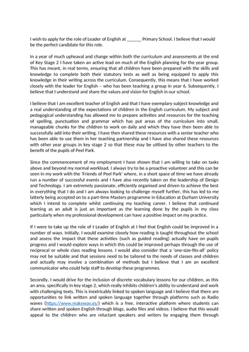 Teacher letter of application image