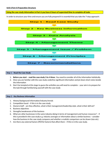 L3 BTEC Business (2016 Spec) Unit 6 Guide Sheets