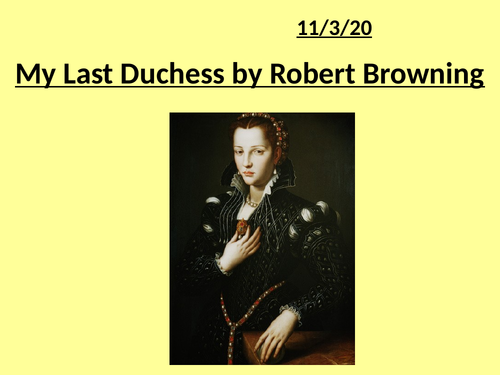My Last Duchess Grade 9 annotations