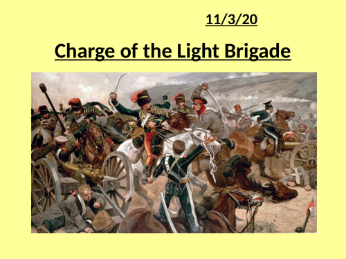 Charge of the Light Brigade Grade 9