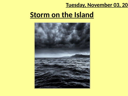 Storm on the Island Grade 9 annotations