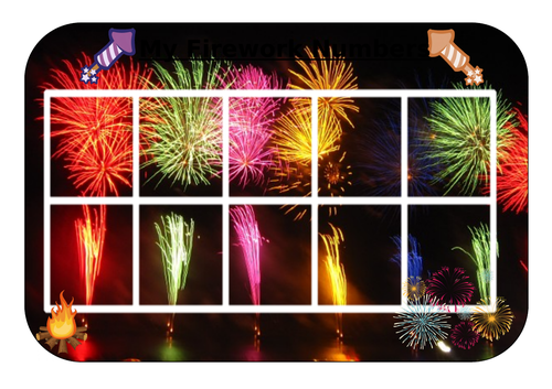 Firework number formation sheets