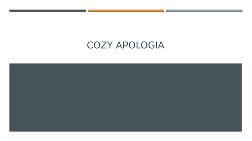Cozy Apologia