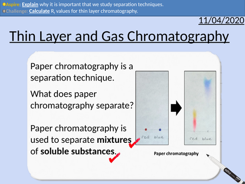 Paper chromatography observation image
