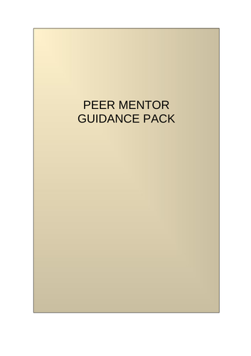 Becoming a Peer Mentor - Peer Mentor Pack for Students